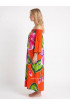 Hand Painted Rayon Off Shoulder Dress